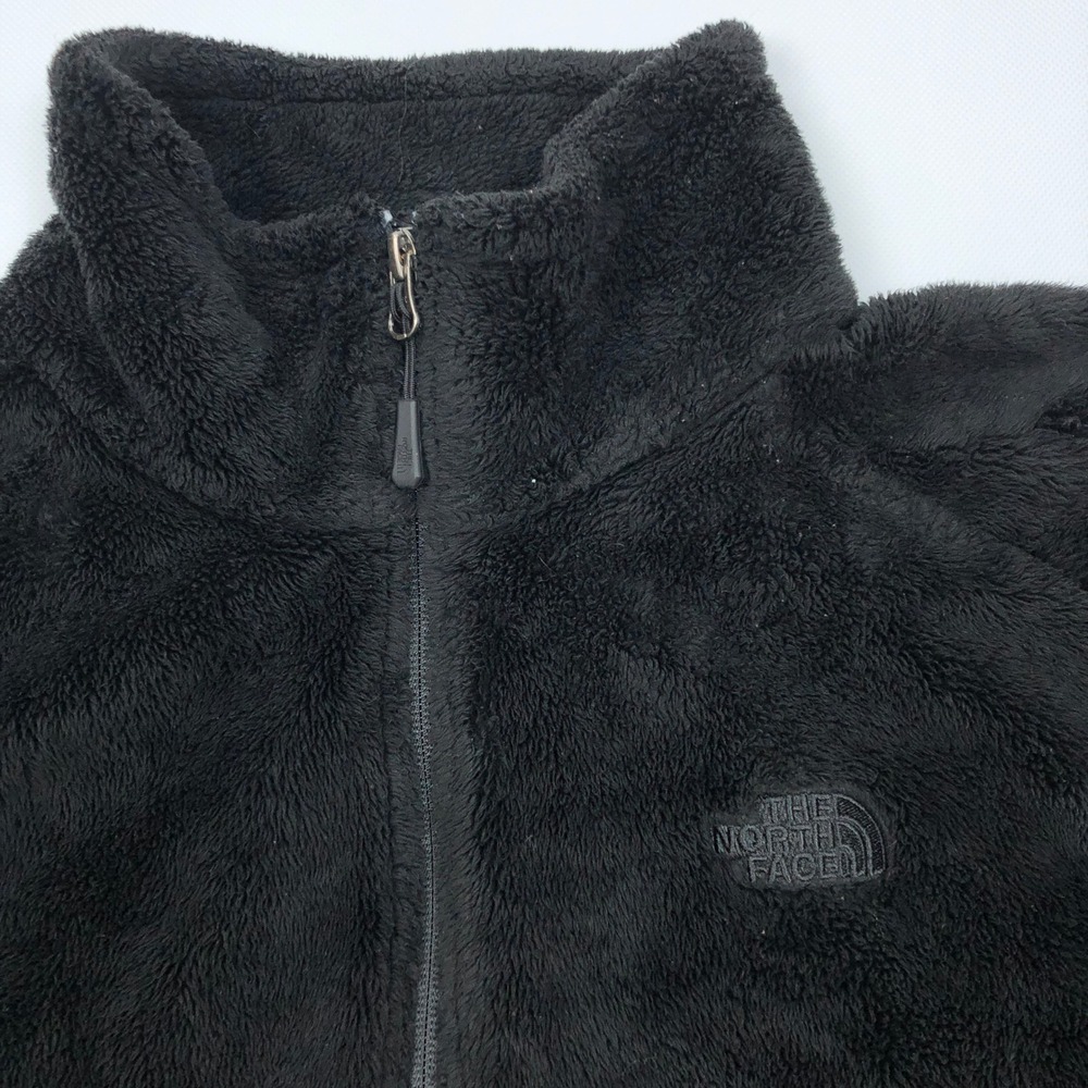The North Face Osito Fleece Jacket Womens XL Black Full Zip Soft Fuzzy Coat - Picture 2 of 10